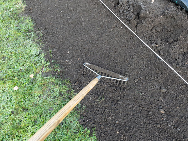 Preparing Bed with a Rake